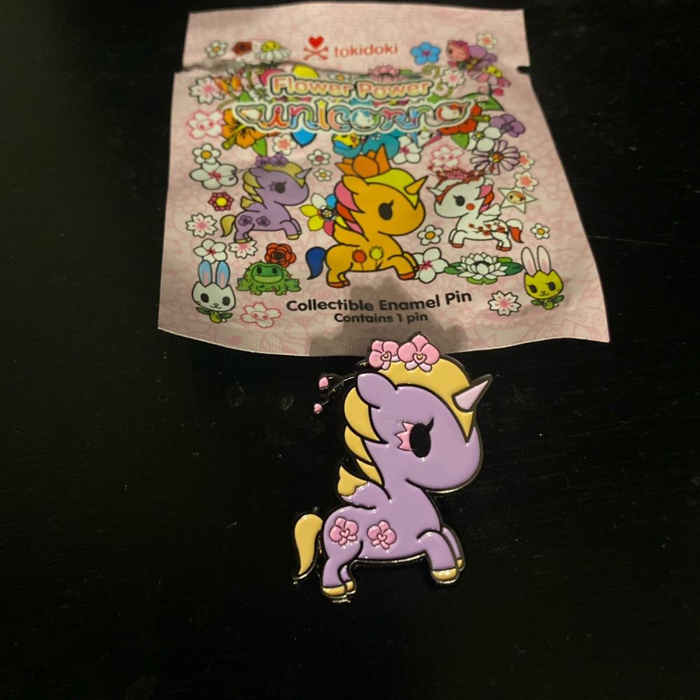 Tokidoki Flower Power Orchid Unicorn Enamel Pin